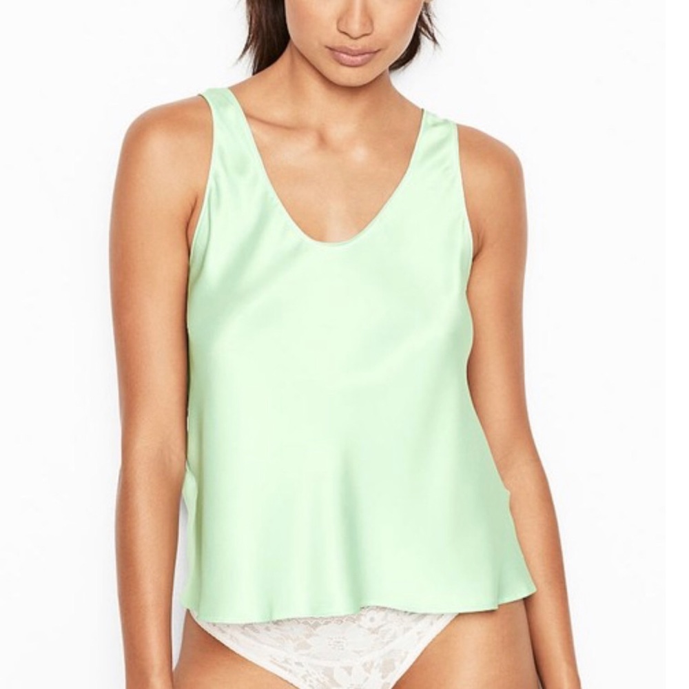 NWT Victoria’s Secret Green Satin Cami